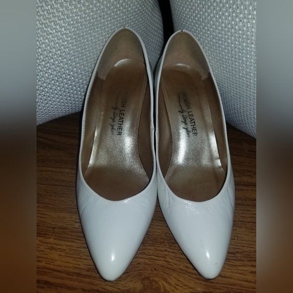 Spanish Leather Shoes White Leather Pump Poshmark